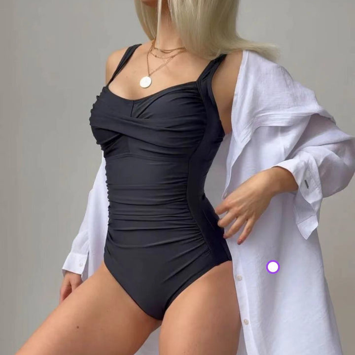 Women's One-Piece Swimsuit with Elegant Ruffle Design Mune Fashion
