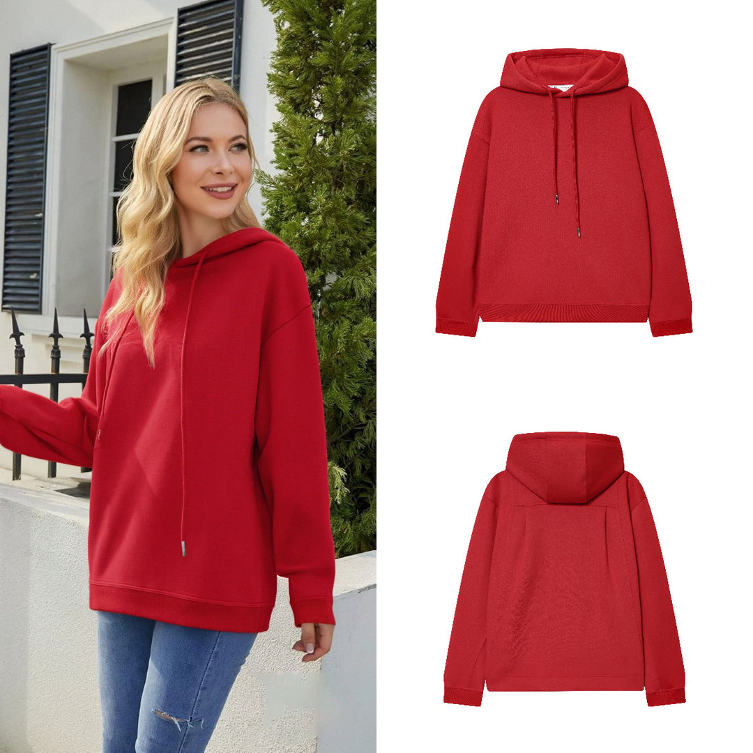 Women Oversize Hoodie made of heavy cotton blend with kangaroo pocket and drawstring Mune Fashion