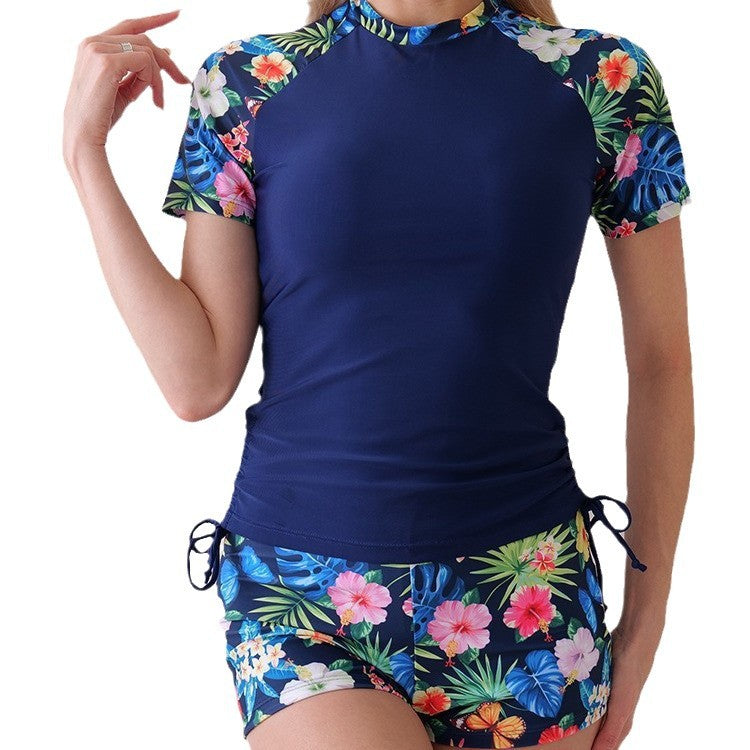 Women's Sporty Surf Set with Floral Design Mune Fashion