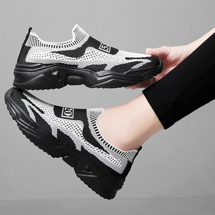 Women's seamless knit sneakers with sock-like entry and molded comfort sole Mune Fashion
