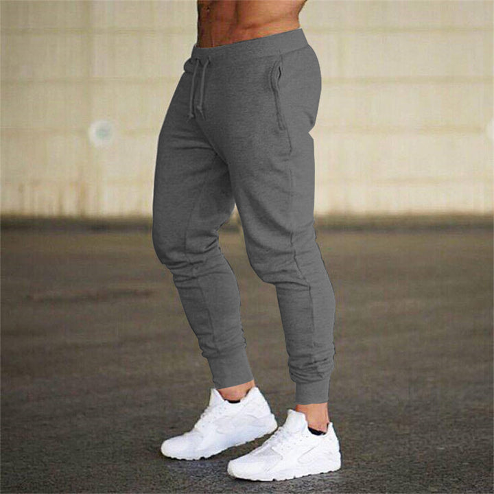 Men's tapered jogging pants cotton blend with cuffs and drawstring Mune Fashion