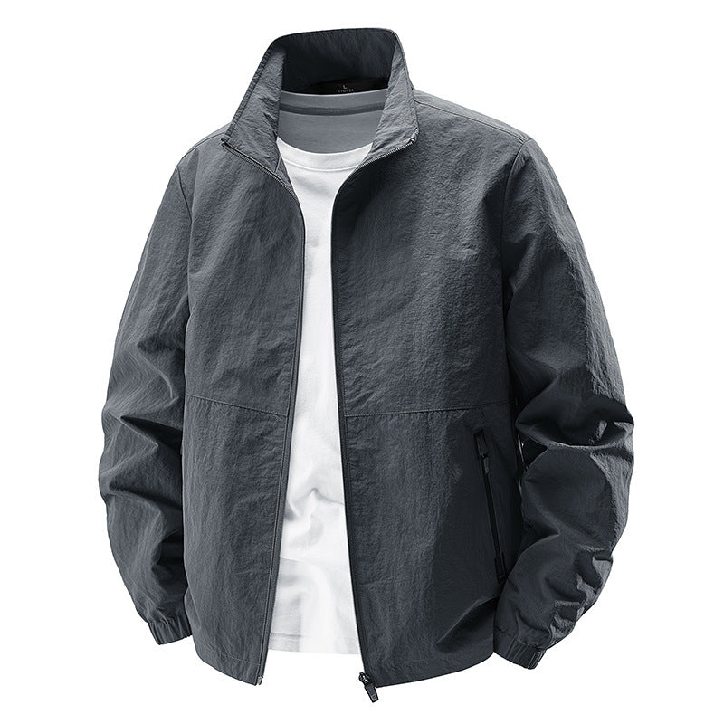 Men's ultralight windproof casual jacket with stand-up collar and zippered pockets Mune Fashion