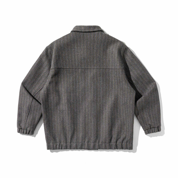 Unisex Structured Overshirt Blouson made of woven wool blend with button front Mune Fashion