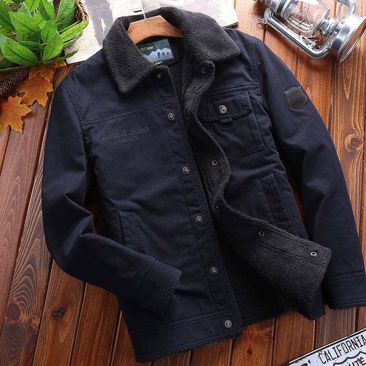 Men's winter jacket with teddy lining and practical pockets Mune Fashion