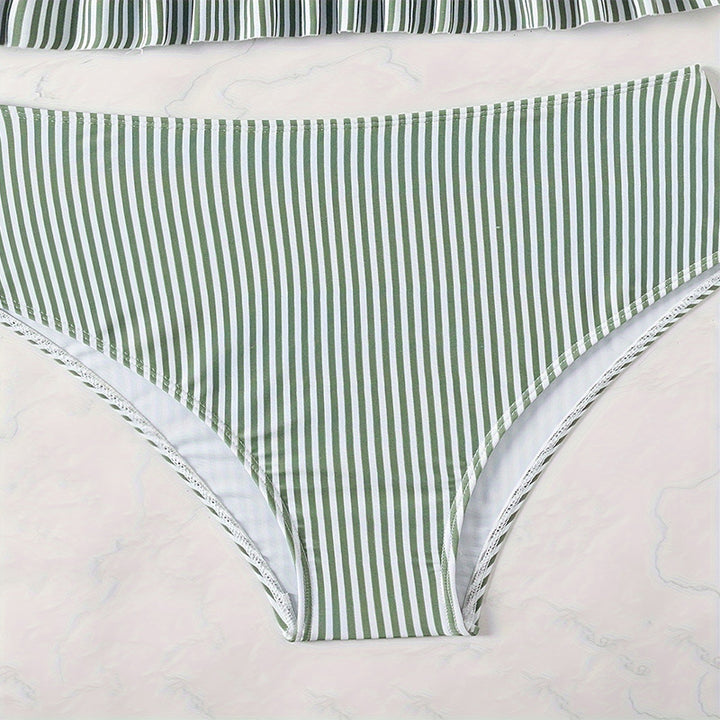 Women's Crop Top Bikini Set with Ruffle Details Mune Fashion