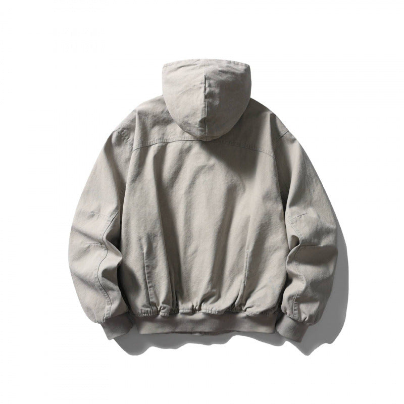 Unisex Boxy-Hoodie-Blouson jacket with concealed front and flap pockets Mune Fashion