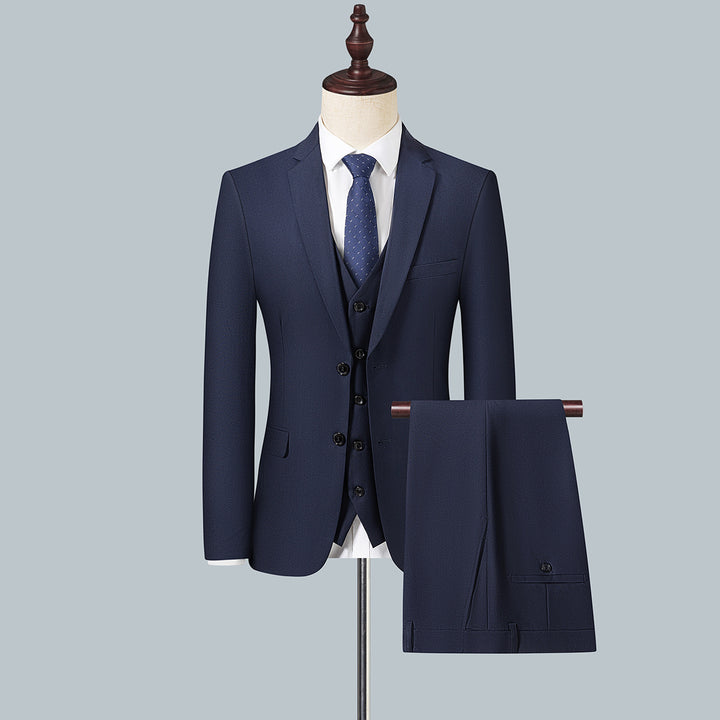 Men's Slim Fit Single-Breasted Business Blazer with Two-Button Silhouette Mune Fashion
