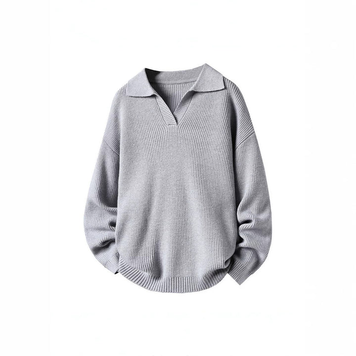 Women's Oversized Sweater with Collar Mune Fashion
