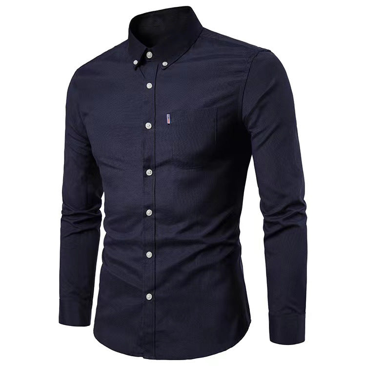 Men's tailored Oxford shirt with button-down collar and chest pocket Mune Fashion
