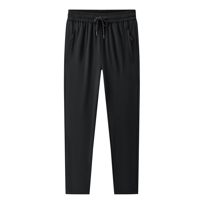 Men's Breathable Tech Jogging Pants with Elastic Waistband, Drawstring & Slim Tapered Silhouette Mune Fashion