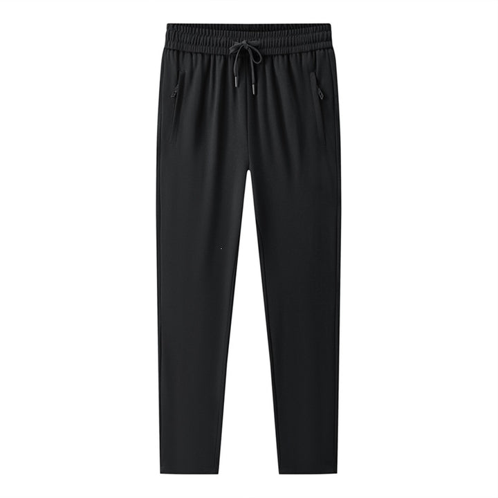 Men's Breathable Tech Jogging Pants with Elastic Waistband, Drawstring & Slim Tapered Silhouette Mune Fashion