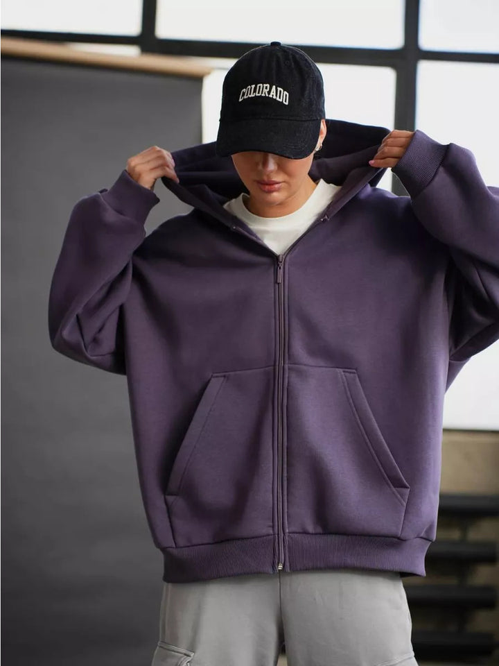 Women Comfortable Fleece Hoodie Jacket Mune Fashion
