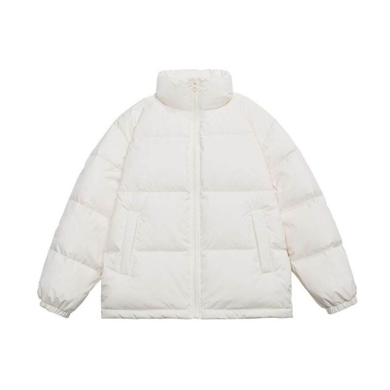 Unisex Oversize Quilted Winter Jacket with Stand Collar, Full Zip and Elastic Cuffs Mune Fashion