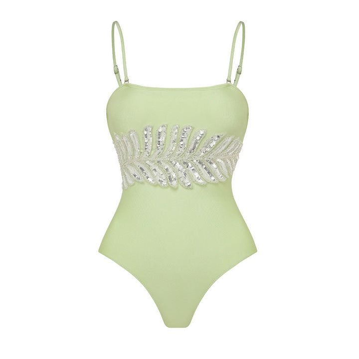 Ladies luxurious one-piece swimsuit with exquisite glitter applications Mune Fashion