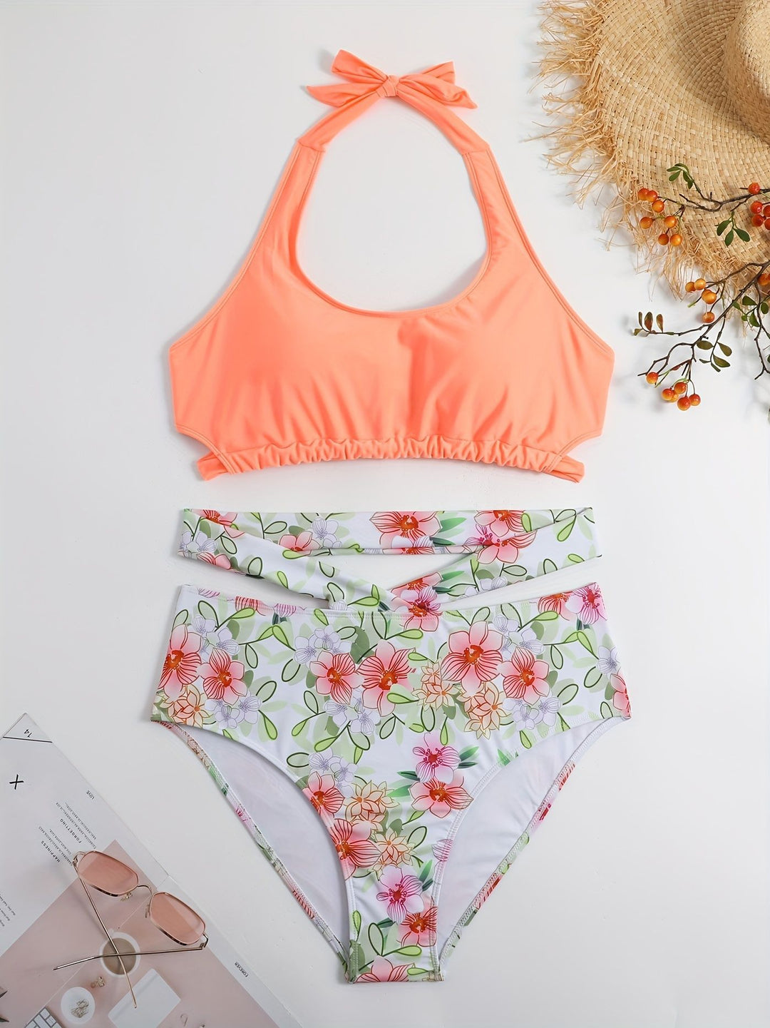 Women’s sporty elegant bikini set with floral design Mune Fashion