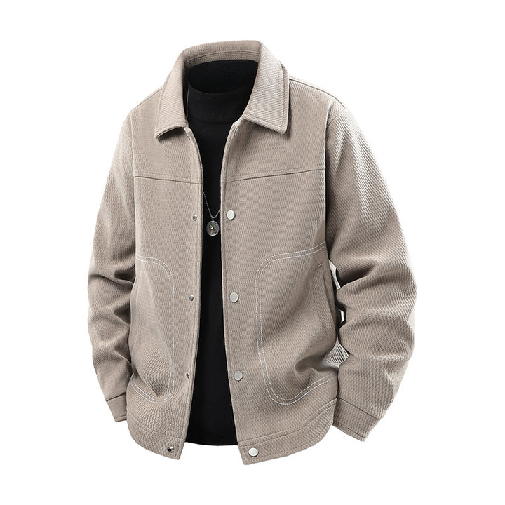 Men's casual jacket with generous pockets and elegant texture Mune Fashion
