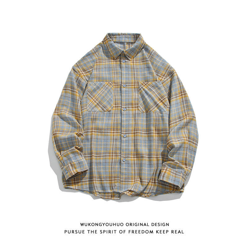 Men's Flannel Shirt with Check Pattern Mune Fashion