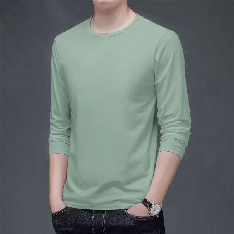 Men's Long Sleeve Shirt with Elegant Texture Mune Fashion