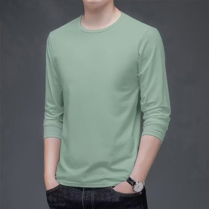 Men's Long Sleeve Shirt with Elegant Texture Mune Fashion