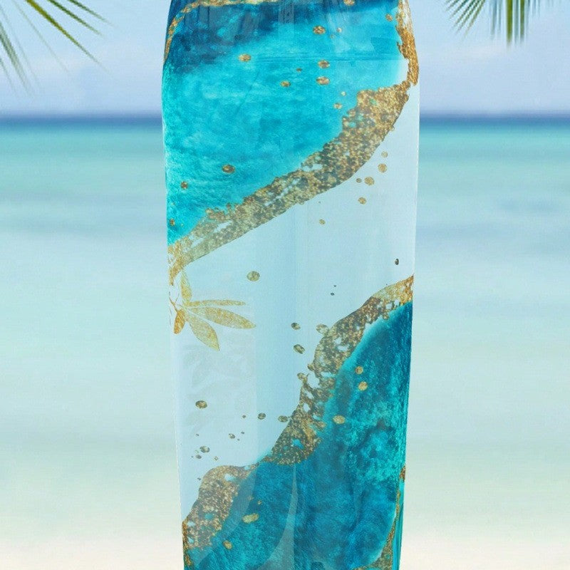 Women Elegant One-Piece Swimsuit with Matching Beach Skirt Mune Fashion