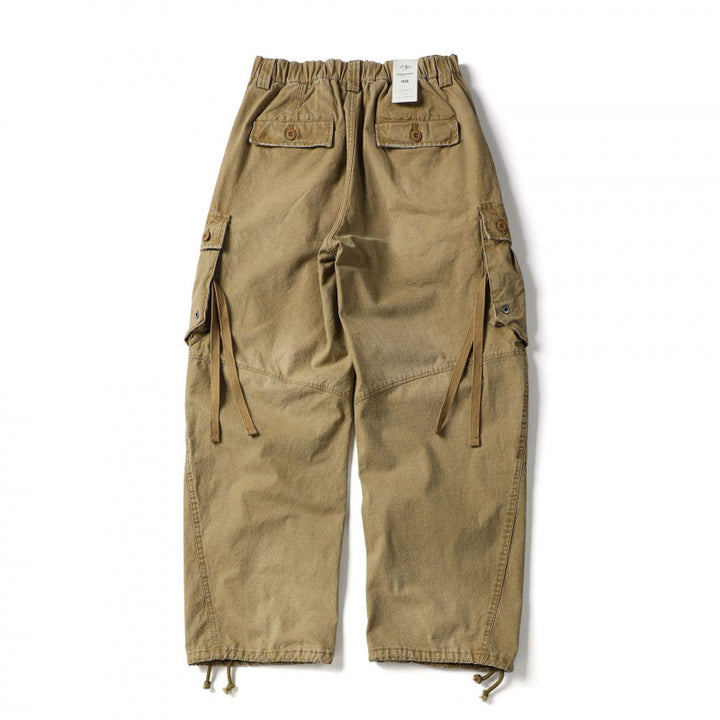 Unisex locker cut cargo pants with banana appliqué, large patch pockets and adjustable hem Mune Fashion