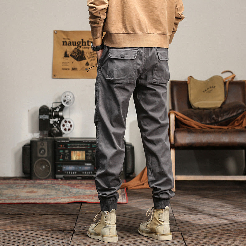 Men's Tapered Cargo Jogger with Elastic Comfort Waistband, Flap Pockets, and Ankle Cuffs Mune Fashion