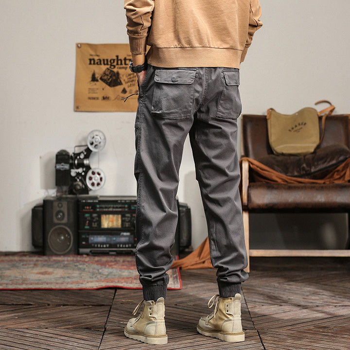 Men's Tapered Cargo Jogger with Elastic Comfort Waistband, Flap Pockets, and Ankle Cuffs Mune Fashion