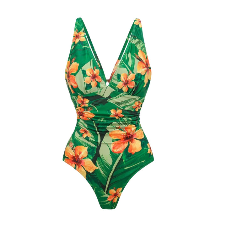 Women's one-piece swimsuit with voluminous ruffles and stylish wrap skirt Mune Fashion