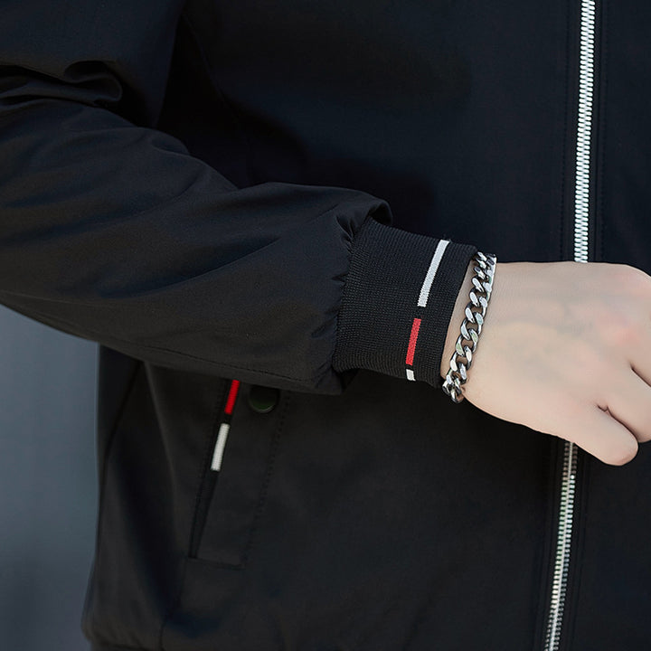 Men's sporty transitional jacket with high-quality stand-up collar Mune Fashion