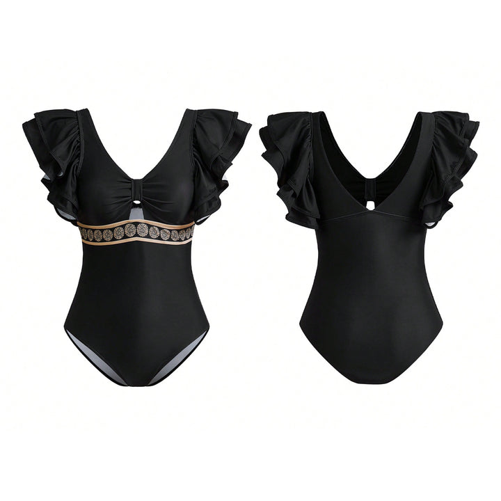 Women's swimsuit with elegant ruffle details and matching skirt Mune Fashion