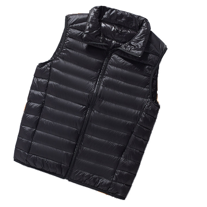 Women's lightweight packable quilted vest with high collar and wind-resistant microfiber shell Mune Fashion