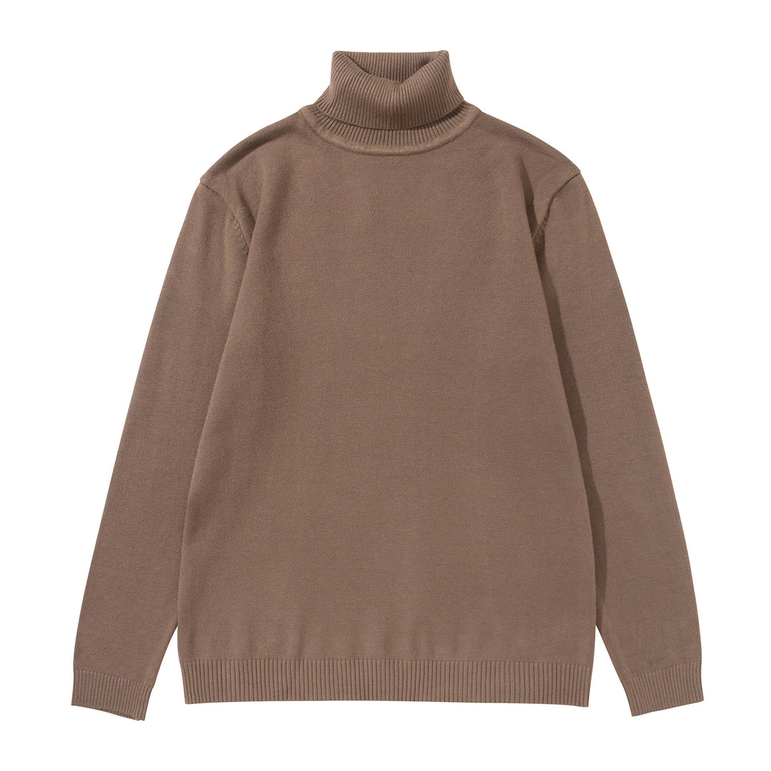Unisex turtleneck sweater made of fine fine knit with ribbed collar and dropped shoulder Mune Fashion