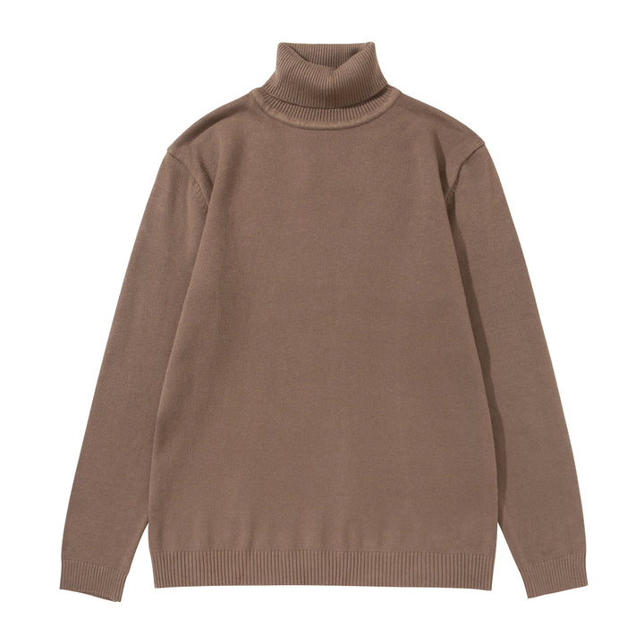 Unisex turtleneck sweater made of fine fine knit with ribbed collar and dropped shoulder Mune Fashion