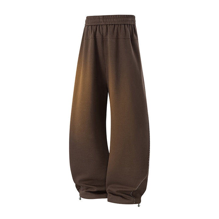Men's Oversize Baggy Sweatpants with Drawstring, Side Snap Button Placket & Adjustable Leg Openings Mune Fashion