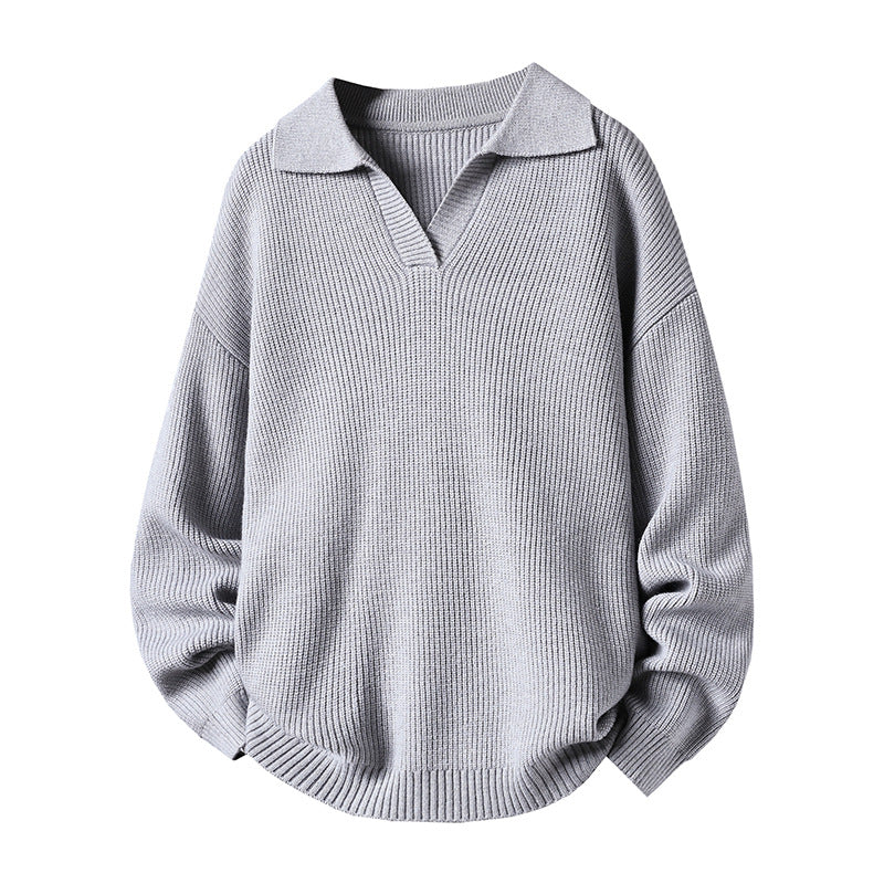 Women's Oversized Sweater with Collar Mune Fashion