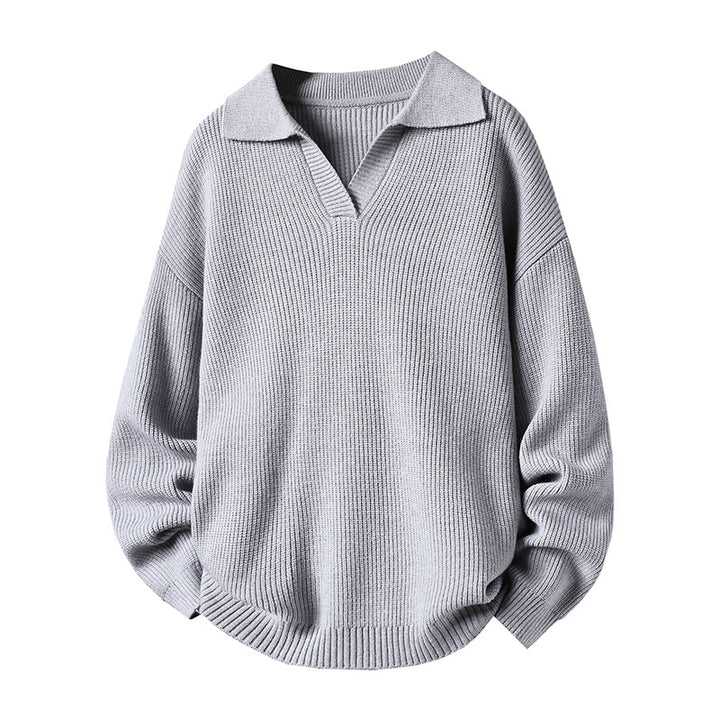 Women's Oversized Sweater with Collar Mune Fashion