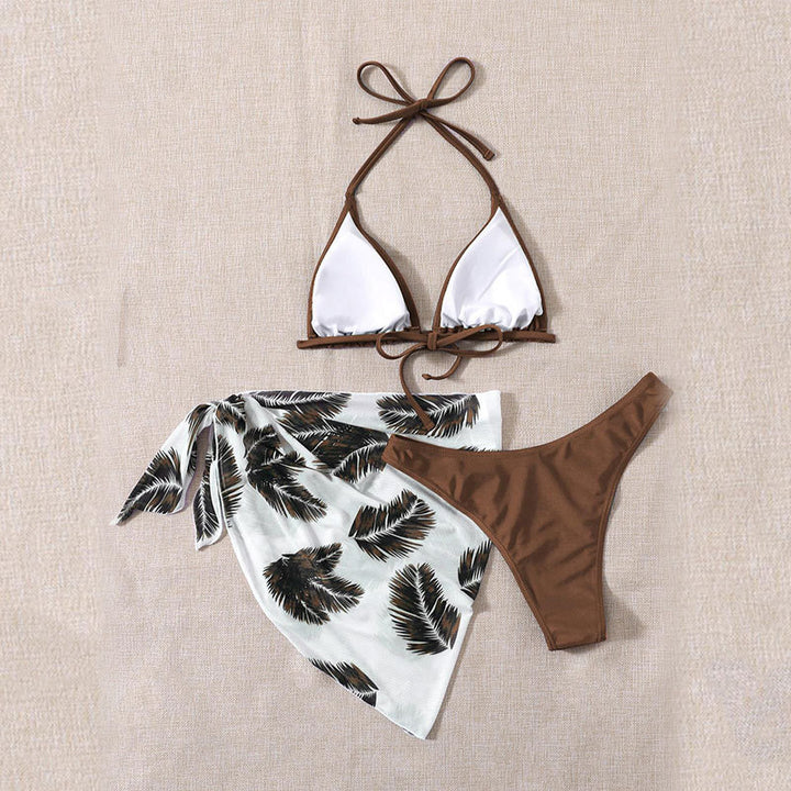 Women Triangle Bikini Set with stylish wrapping cloth Mune Fashion