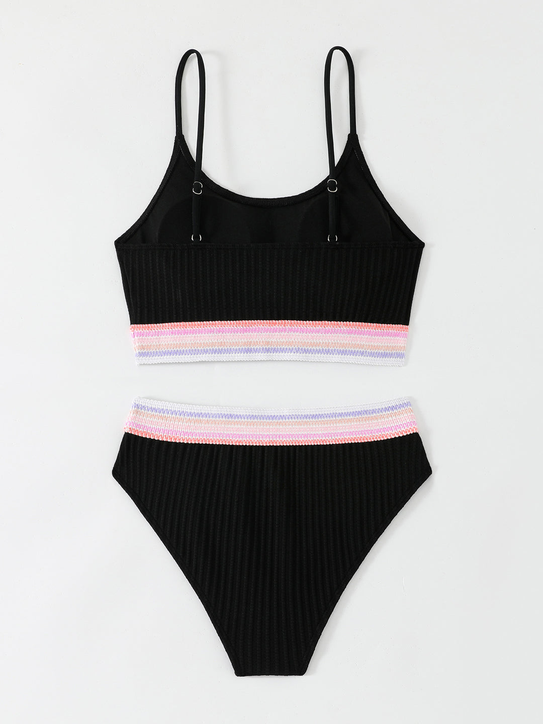 Women's bikini set with wide elastic band and ribbed structure Mune Fashion