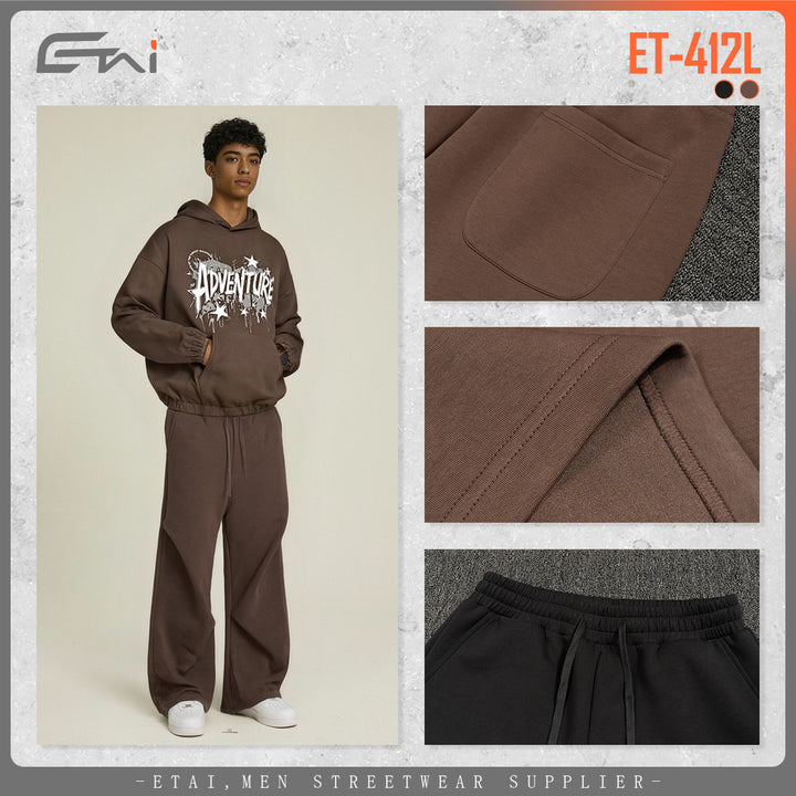 Women Wide High-Waist Sweatpants with elastic waistband, drawstring, and wide leg Mune Fashion