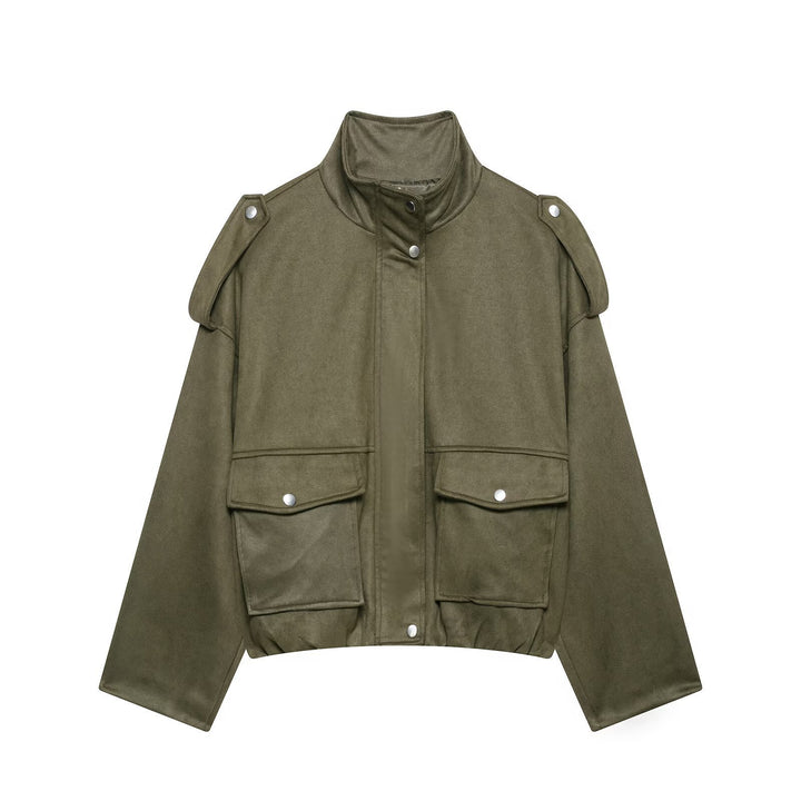 Women's Fashion Short Jacket with Pockets