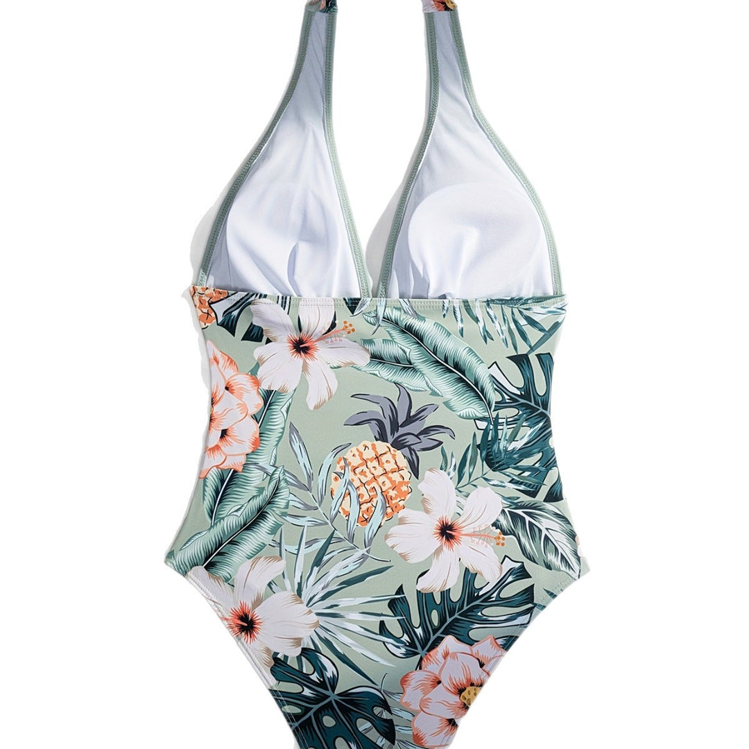 Women's Elegant High-Cut Swimsuit with Floral Design Mune Fashion
