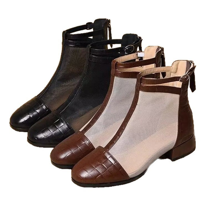 Ladies Mesh Ankle Boots Mune Fashion