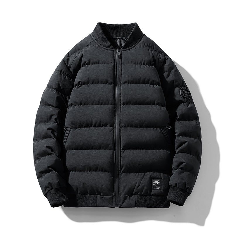Men's Padded Bomber Jacket with Thermal Insulation, Stand-Up Collar & Elastic Cuffs Mune Fashion