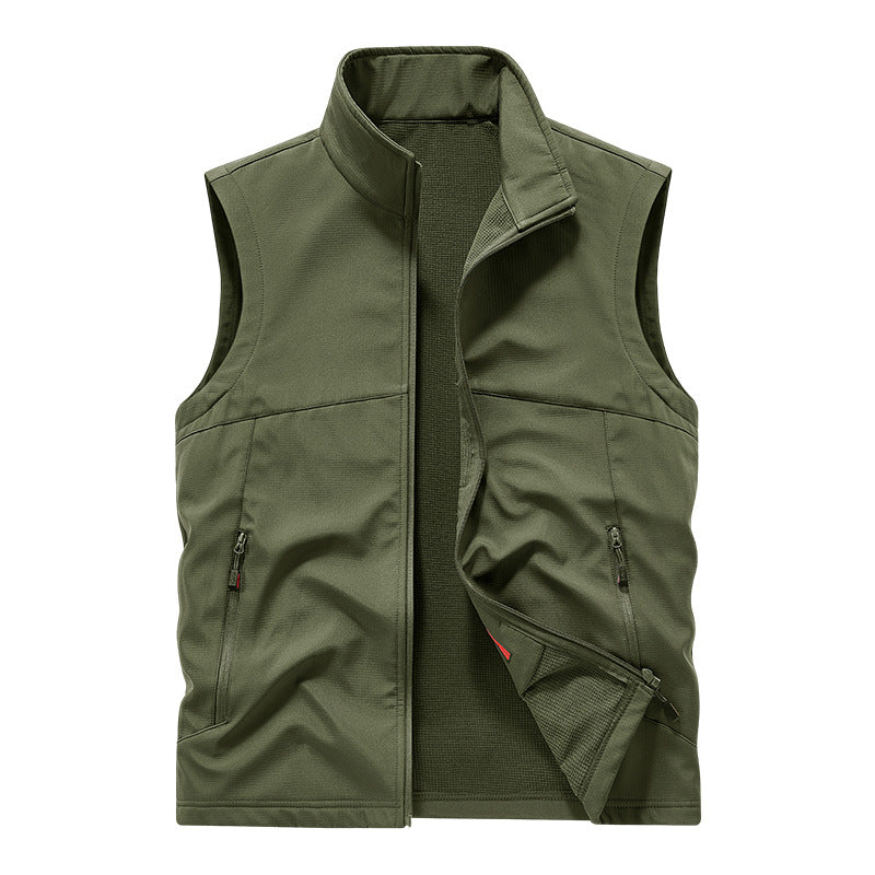 Men's softshell vest with fleece lining, windproof and water-repellent Mune Fashion