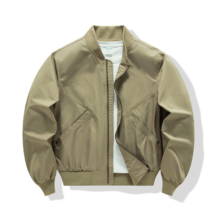 Men's Lightweight Transitional Jacket with High Collar and Practical Pockets Mune Fashion