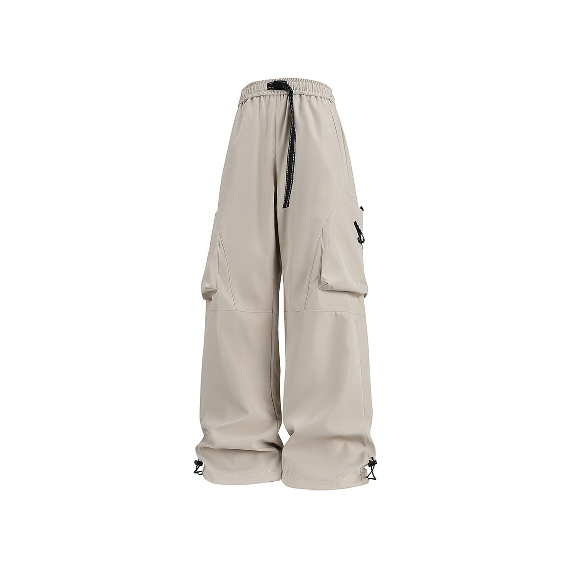 Herren Baggy-Cargo-Hose im Tech-Utility-Stil mit großvolumigen Klapptaschen, elastischem Bund und verstellbarem Kordelsaum Mune Fashion