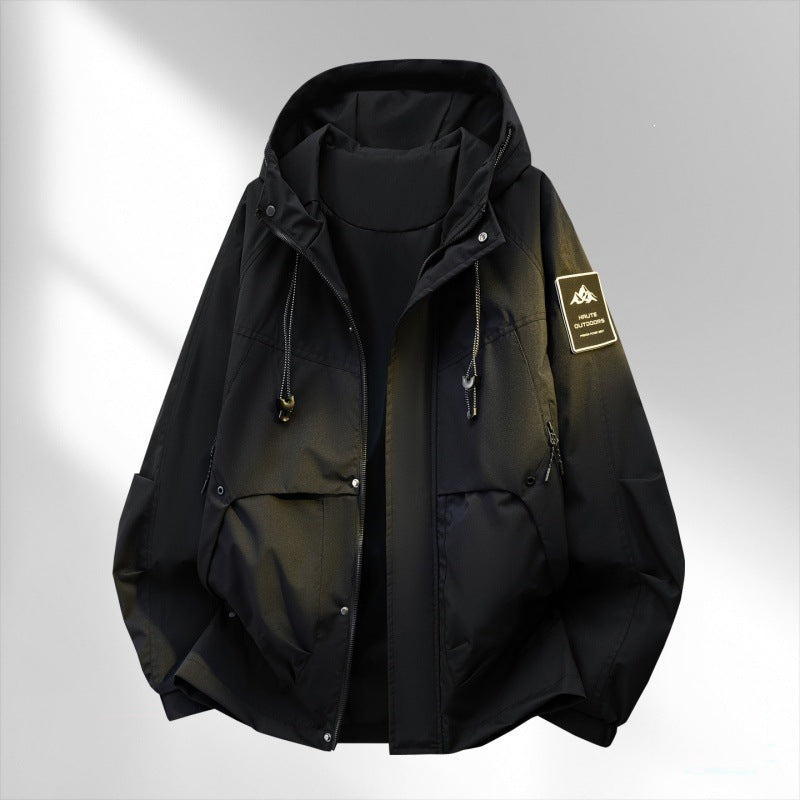 Men's Oversize Utility Outdoor Jacket with Hood, Padded Lining & Multi-Function Pockets Mune Fashion