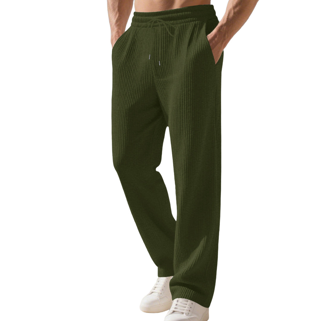 Men's Relaxed-Fit Knit Jogging Pants with Fine Rib Structure Mune Fashion