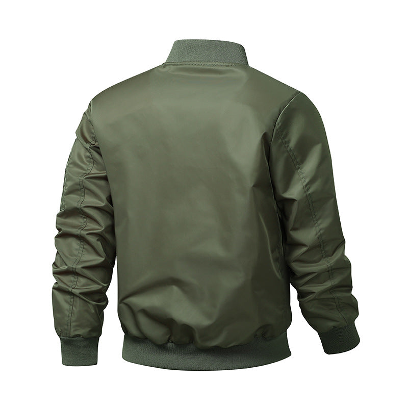 Men's camouflage bomber jacket in pilot style with multiple pockets and knitted cuffs Mune Fashion