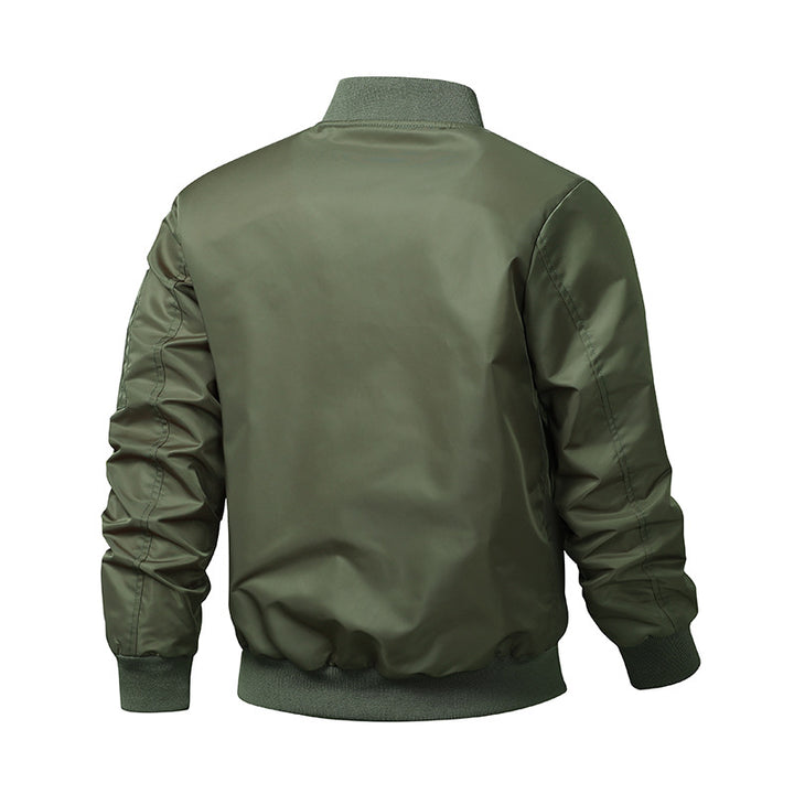 Men's camouflage bomber jacket in pilot style with multiple pockets and knitted cuffs Mune Fashion